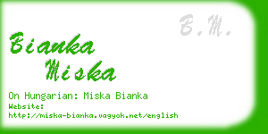 bianka miska business card